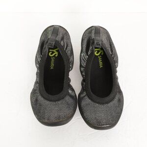 Yosi Samra Camellia black Mesh Foldable Ballet Flats size 6